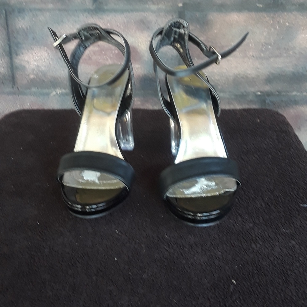 Black patent dress sandals